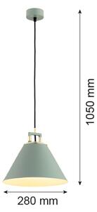 Argon 4916 - Lampadario a sospensione con filo ORTE 1xE27/15W/230V verde