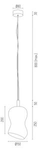 Argon 8038 - Lampadario a sospensione con filo SALERNO 1xE27/15W/230V oro