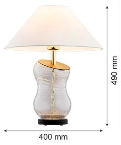 Argon 8036 - Lampada da tavolo VENETO 1xE27/15W/230V bianco/ottone/nero