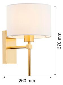 Argon 8048 - Applique ABBANO 1xE27/15W/230V ottone/bianco