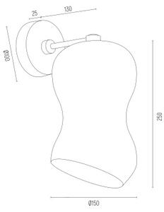 Argon 8046 - Applique SALERNO 1xE27/15W/230V oro