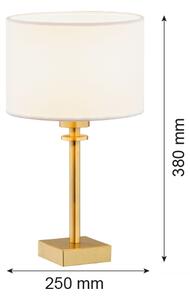 Argon 8047 - Lampada da tavolo ABBANO 1xE27/15W/230V ottone/bianco
