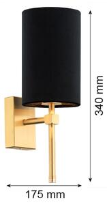 Argon 8035 - Applique ABRUZZO 1xE14/7W/230V ottone/nero