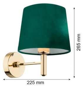 Argon 8105 - Applique PONTE 1xE27/15W/230V verde/ottone