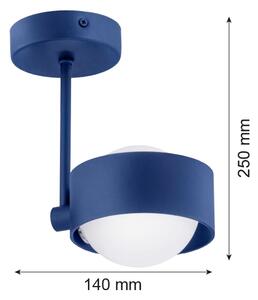 Argon 8062 - Lampadario su palo MASSIMO PLUS 1xG9/6W/230V blu