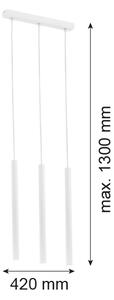 Argon 6178 - Lampadario a sospensione con filo ETNA 3xG9/6W/230V bianco