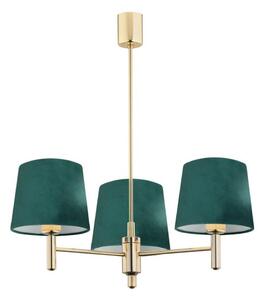 Argon 6192 - Lampadario su palo PONTE 3xE27/15W/230V verde/ottone