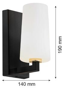 Argon 8056 - Applique CAMELOT PLUS 1xE27/15W/230V nero/bianco/oro