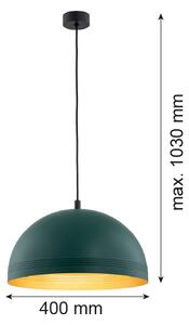 Argon 8243 - Lampadario a sospensione con filo BONITA 1xE27/15W/230V verde