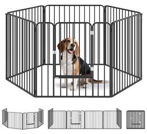 Recinto Per Cani PawHut 122x122x138 Cm - Kennel Esterno Per Cani Piccoli E Medie, Con Tetto - Foto 2