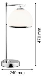 Argon 8121 - Lampada da tavolo MARBELLA 1xE27/15W/230V cromo