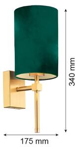 Argon 8109 - Applique ABRUZZO 1xE14/7W/230V ottone/verde