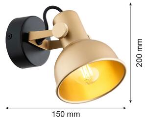 Argon 8248 - Faretto LENORA 1xE14/7W/230V oro/nero
