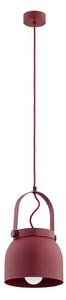 Argon 8282 - Lampadario a sospensione con filo LOGAN 1xE27/15W/230V diametro 20 cm rosso