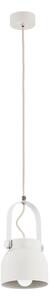 Argon 8290 - Lampadario a sospensione con filo LOGAN 1xE27/15W/230V diametro 14 cm bianco