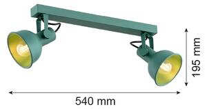 Argon 7174 - Faretto LENORA 2xE14/7W/230V verde