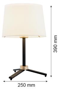 Argon 8319 - Lampada da tavolo CAVALINO 1xE27/15W/230V 39 cm color crema/nero