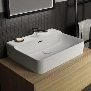 Ideal Standard Conca Ceram - Lavabo da appoggio 600x450 mm, con sfioratore, foro per rubinetto, bianco T381801