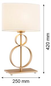 Argon 8310 - Lampada da tavolo PERSEO 1xE27/15W/230V 42 cm crema/oro