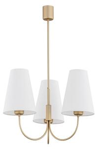 Argon 6267 - Lampadario a sospensione con supporto rigido SAFIANO 3xE27/15W/230V oro