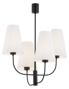 Argon 1822 - Lampadario a sospensione con supporto rigido SAFIANO 4xE27/15W/230V nero