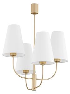 Argon 1821 - Lampadario a sospensione con supporto rigido SAFIANO 4xE27/15W/230V oro