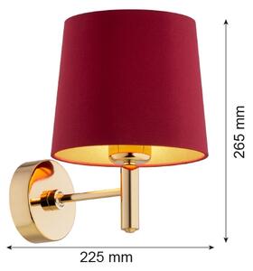 Argon 8311 - Applique PONTE PLUS 1xE27/15W/230V rosso