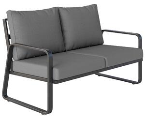 Outsunny Divano giardino 2 posti con cuscini sfoderabili, 121x69x69 cm, Grigio chiaro | Aosom Italy