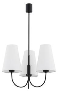 Argon 6268 - Lampadario a sospensione con supporto rigido SAFIANO 3xE27/15W/230V nero