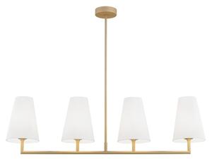 Argon 1828 - Lampadario a sospensione con supporto rigido SAFIANO 4xE27/15W/230V oro