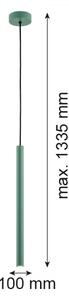 Argon 8333 - Lampadario LED a sospensione con filo RIO LED/4,2W/230V 3000K verde
