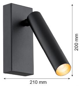 Argon 8328 - Luce Spot da parete a LED RIO LED/4,2W/230V 3000K nero