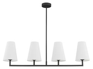 Argon 1831 - Lampadario a sospensione con supporto rigido SAFIANO 4xE27/15W/230V nero