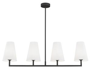 Argon 1831 - Lampadario a sospensione con supporto rigido SAFIANO 4xE27/15W/230V nero