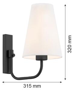 Argon 8376 - Applique SAFIANO 1xE27/15W/230V nero
