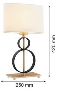 Argon 8373 - Lampada da tavolo PERSEO 1xE27/15W/230V 42 cm crema/nero