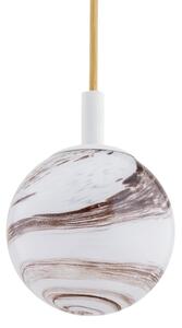 Argon 8451 - Lampadario a sospensione con filo ALMIROS 1xE14/7W/230V diametro 12 cm alabastro bianco/oro