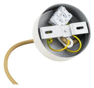 Argon 8451 - Lampadario a sospensione con filo ALMIROS 1xE14/7W/230V diametro 12 cm alabastro bianco/oro