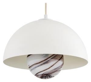 Argon 8443 - Lampadario a sospensione con filo PIAVA 1xE14/7W/230V alabastro bianco