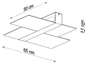 Sollux SL.0188 - Plafoniera MASSIMO 2xE27/60W/230V bianco/cromo