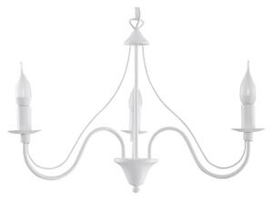 Lampadario a sospensione con catena MINERWA 3 3xE14/40W/230V bianco