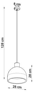 Lampadario a sospensione con filo DAMASO 1xE27/60W/230V