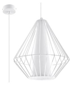 Lampadario a sospensione con filo DEMI 1xE27/60W/230V bianco