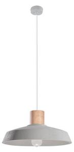 Sollux SL.0282 - Lampadario a sospensione con filo AFRA 1xE27/60W/230V grigio/legno naturale