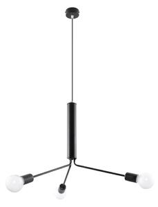 Lampadario a sospensione con filo DUOMO 3D 3xE27/60W/230V nero