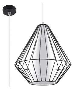 Lampadario a sospensione con filo DEMI 1xE27/60W/230V nero/bianco