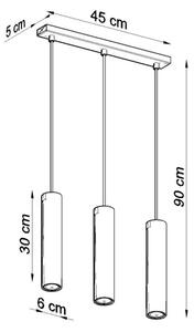 Sollux SL.0325 - Lampadario a sospensione con filo LAGOS 3 3xGU10/10W/230V bianco