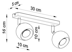 Sollux SL.0444 - Faretto da binario OCULARE 2xGU10/10W/230V