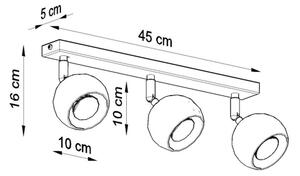 Sollux SL.0445 - Faretto da binario OCULARE 3xGU10/10W/230V