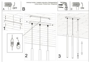 Sollux SL.0466 - Lampadario a sospensione con filo PASTELO 3xG9/8W/230V bianco